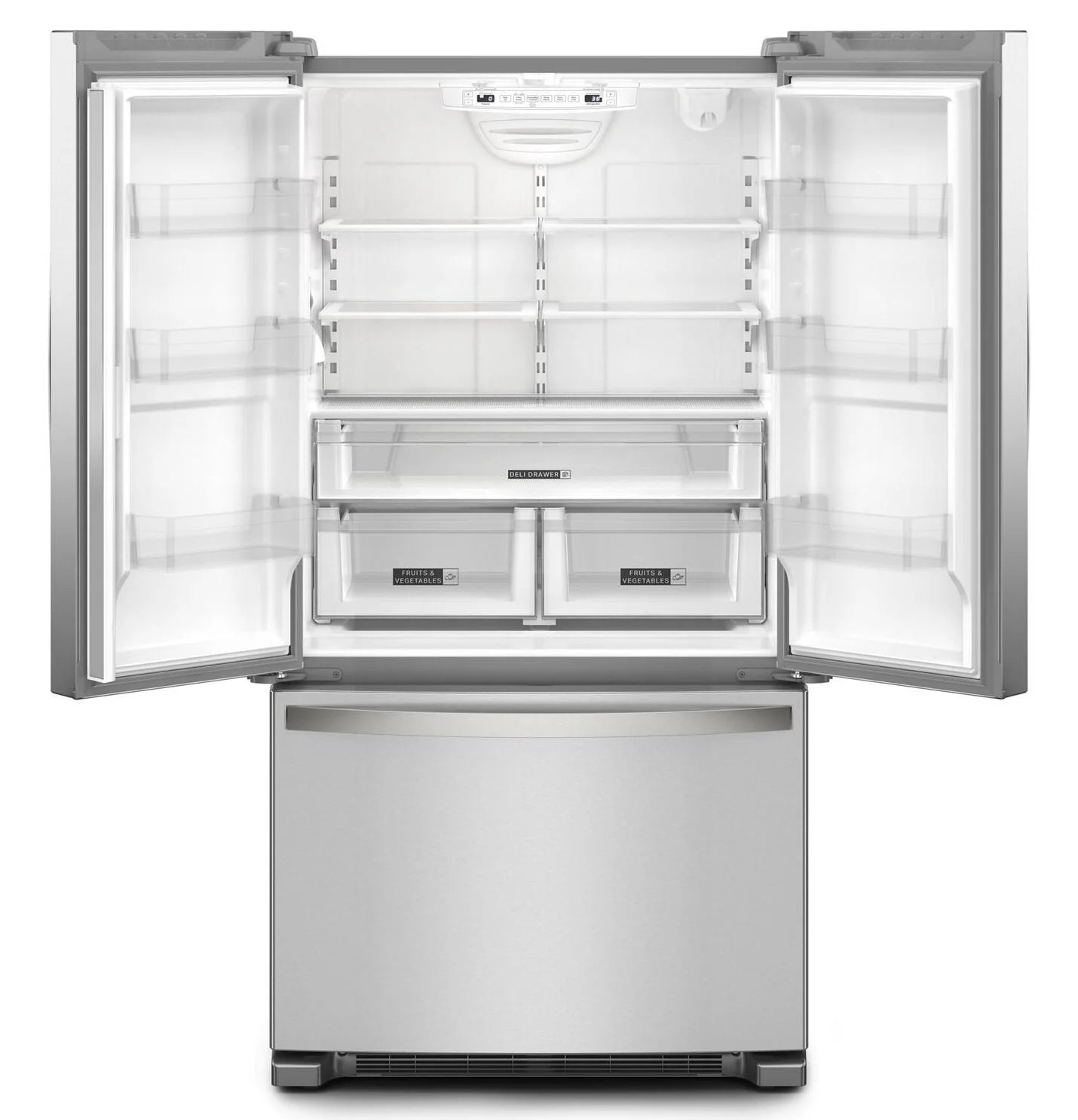Réfrigérateur Whirlpool 20 pi³ Portes Françaises 36" Inox