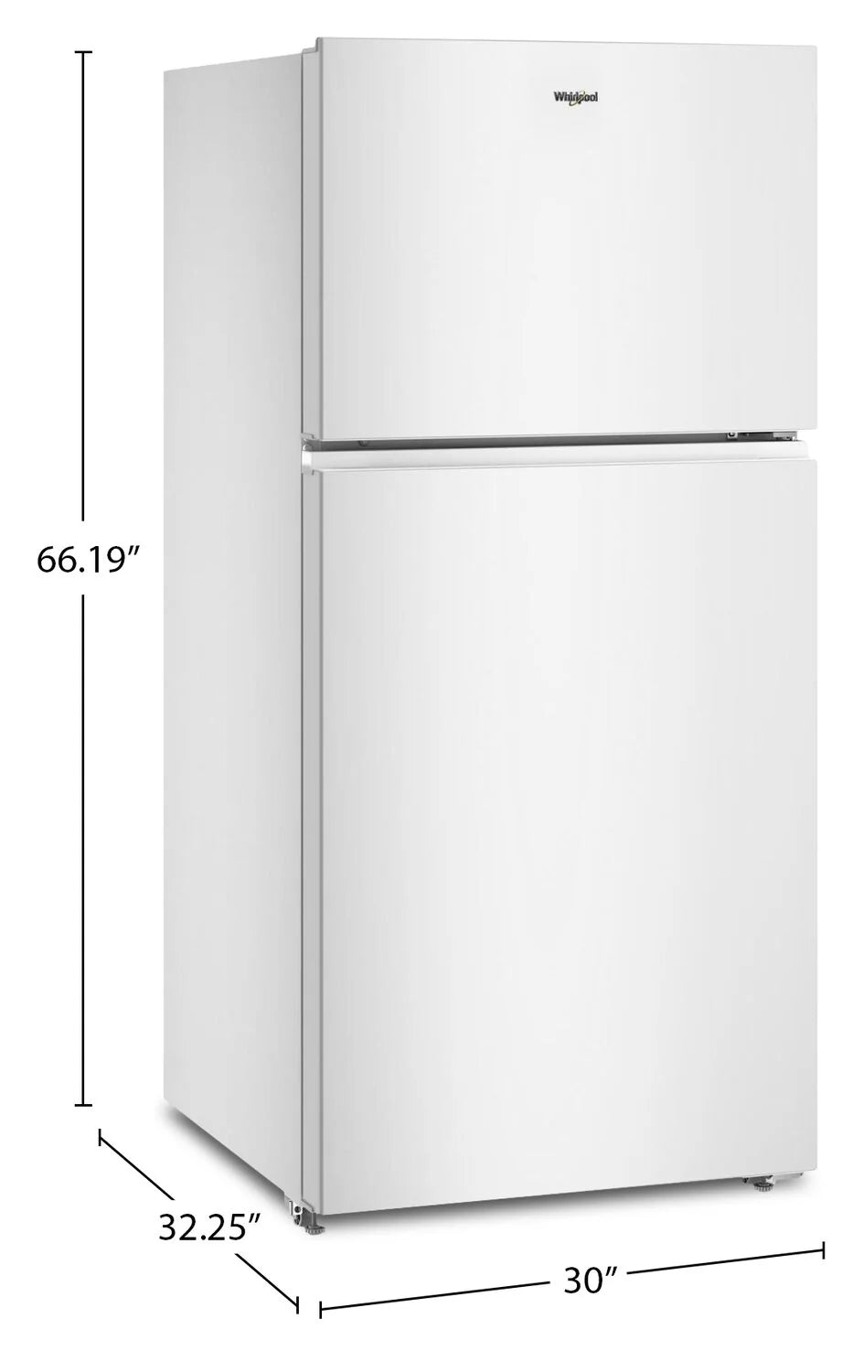 Réfrigérateur Whirlpool 19 pi³ Blanc 30 po WRTX5419SW