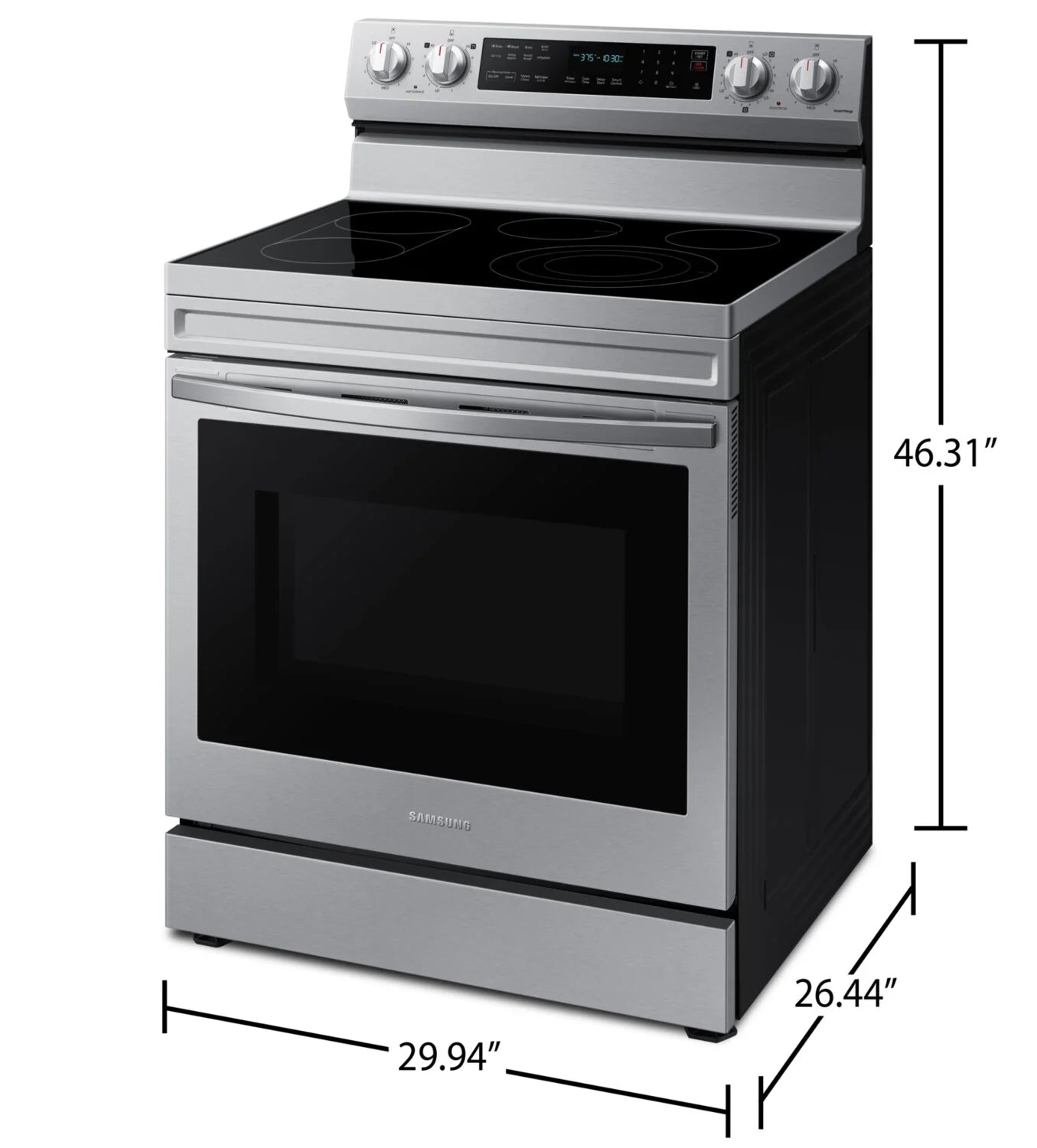 Cuisinière Samsung Élec. 6,3 pi³ Air Fry Inox NE63A6711SS