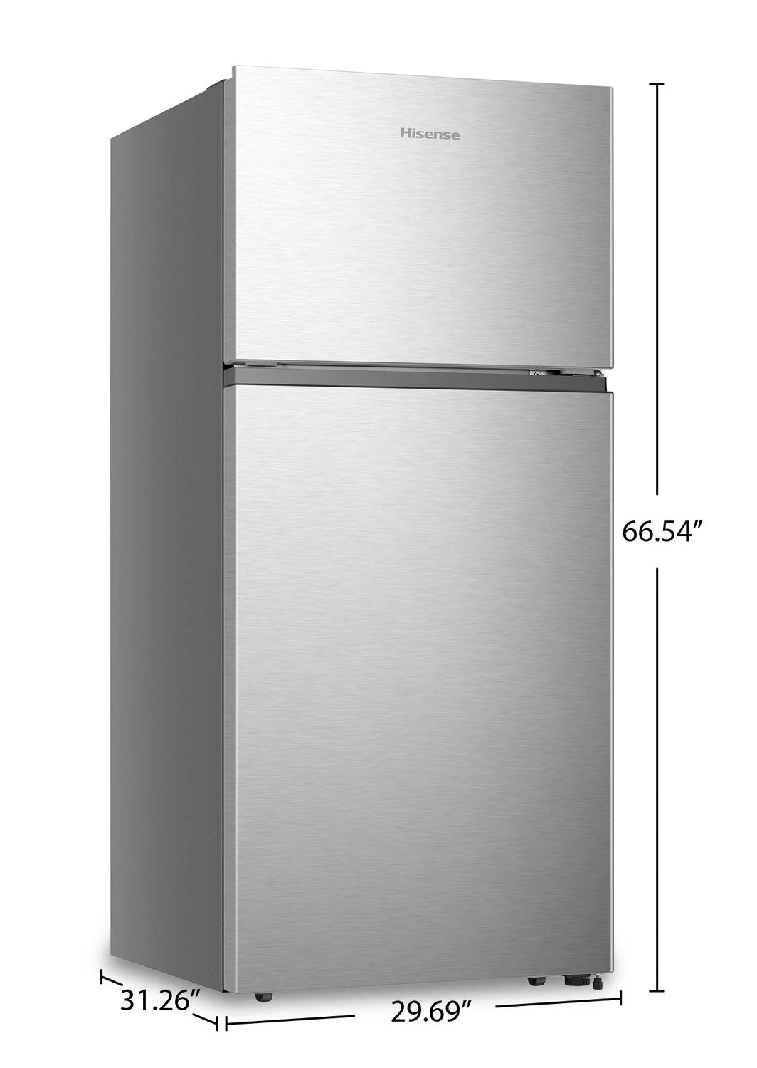 Hisense 30" 18 cu. ft. Top-Freezer Refrigerator Silver Frost-Free RT18A2FSD