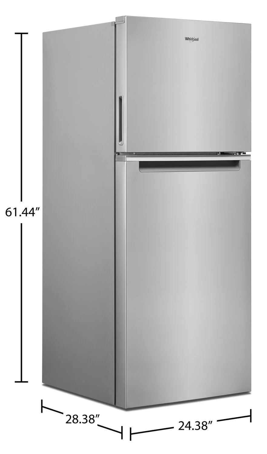 Réfrigérateur Whirlpool WRT112CZJZ inox résistant traces de doigts 24 po 11,6 pi³