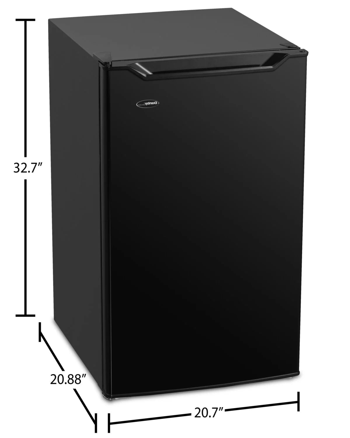 Mini Réfrigérateur Danby 20,7" 4,4 pi³ Noir avec Compartiment Refroidisseur DCR044B1BM
