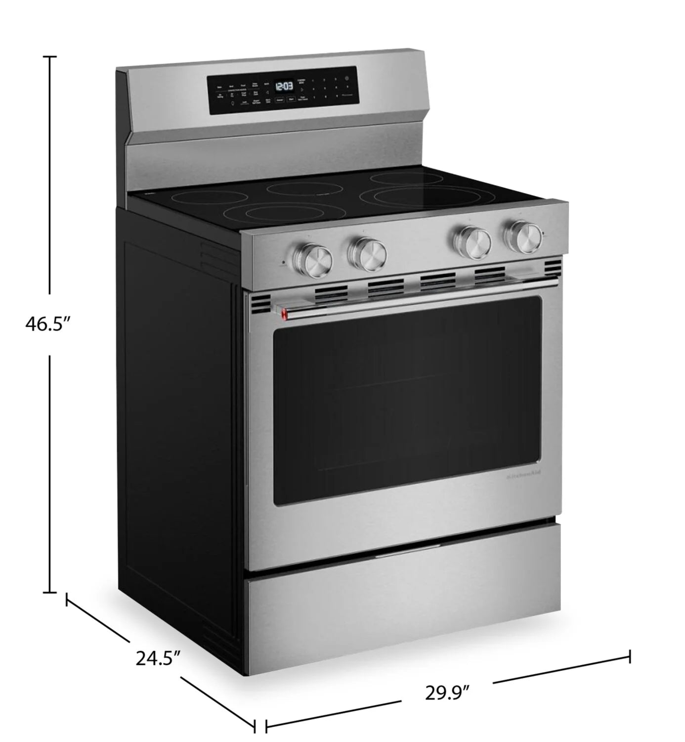 Cuisinière électrique KitchenAid 5,3 pi³ en acier inoxydable YKFES530SPS