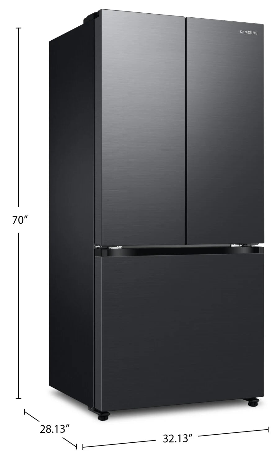 Réfrigérateur Samsung RF18A5101MT | 33" Noir Caviar Mat 18 pi³