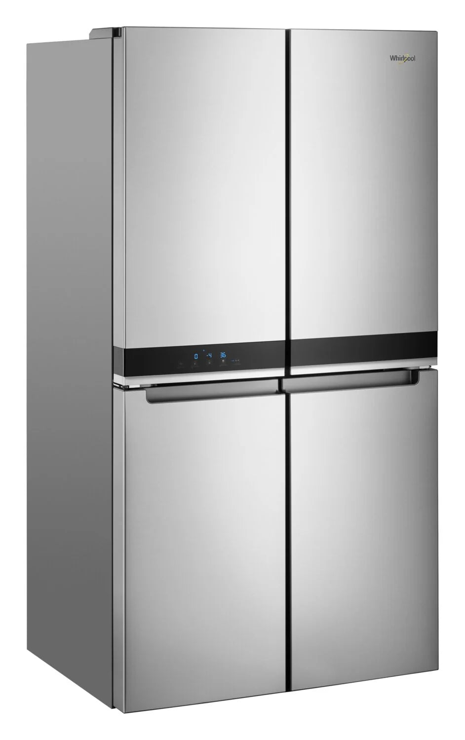 Réfrigérateur Whirlpool 19 pi³ 4 portes 36 po en acier inoxydable anti-traces