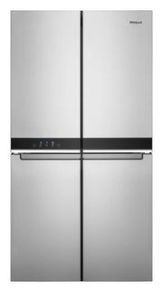 Réfrigérateur Whirlpool 19 pi³ 4 portes 36 po en acier inoxydable anti-traces