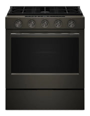 Cuisinière KitchenAid 30" 5 pi³ Gaz Minerai Noir Intelligent