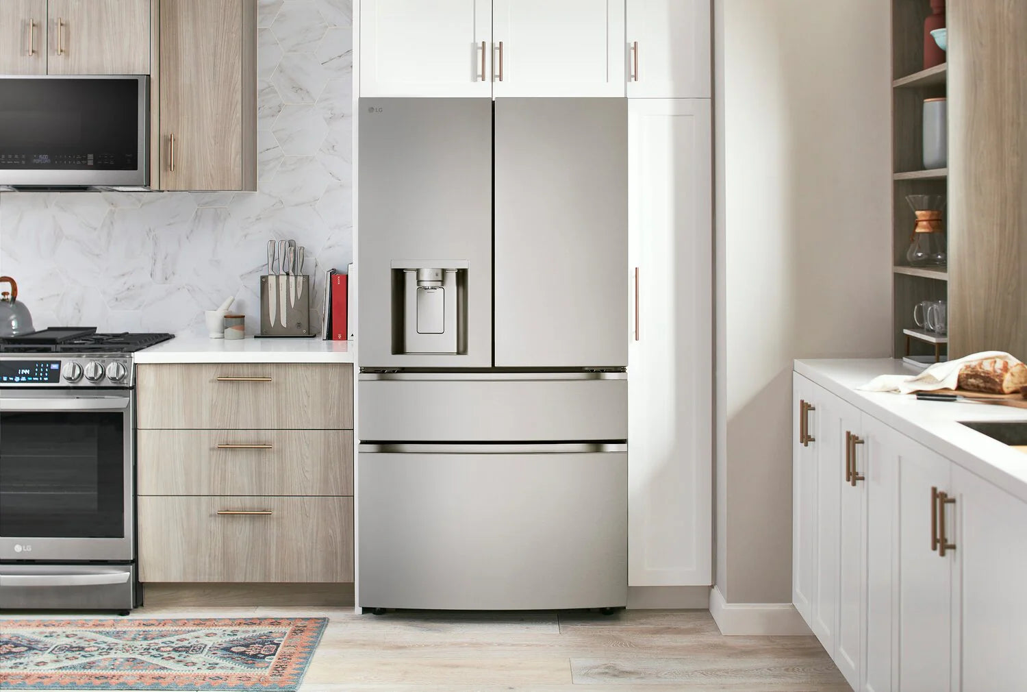Réfrigérateur LG 29 pi³ 4 portes 36" avec tiroir convertible en acier inoxydable