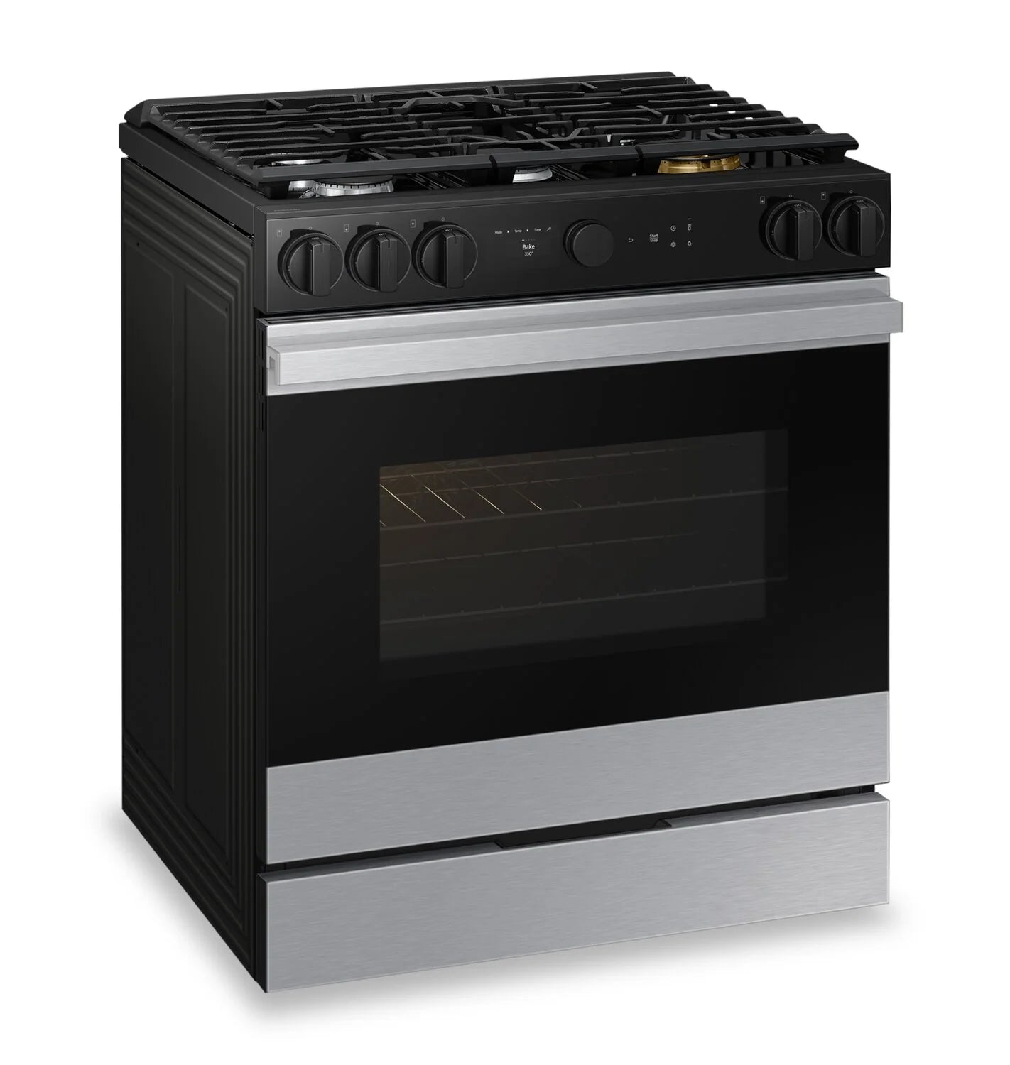 Cuisinière Samsung Bespoke 30" 6 pi³ Gaz Encastrée Caméra & Air Sous Vide Inox NSG6DG8700SRAA