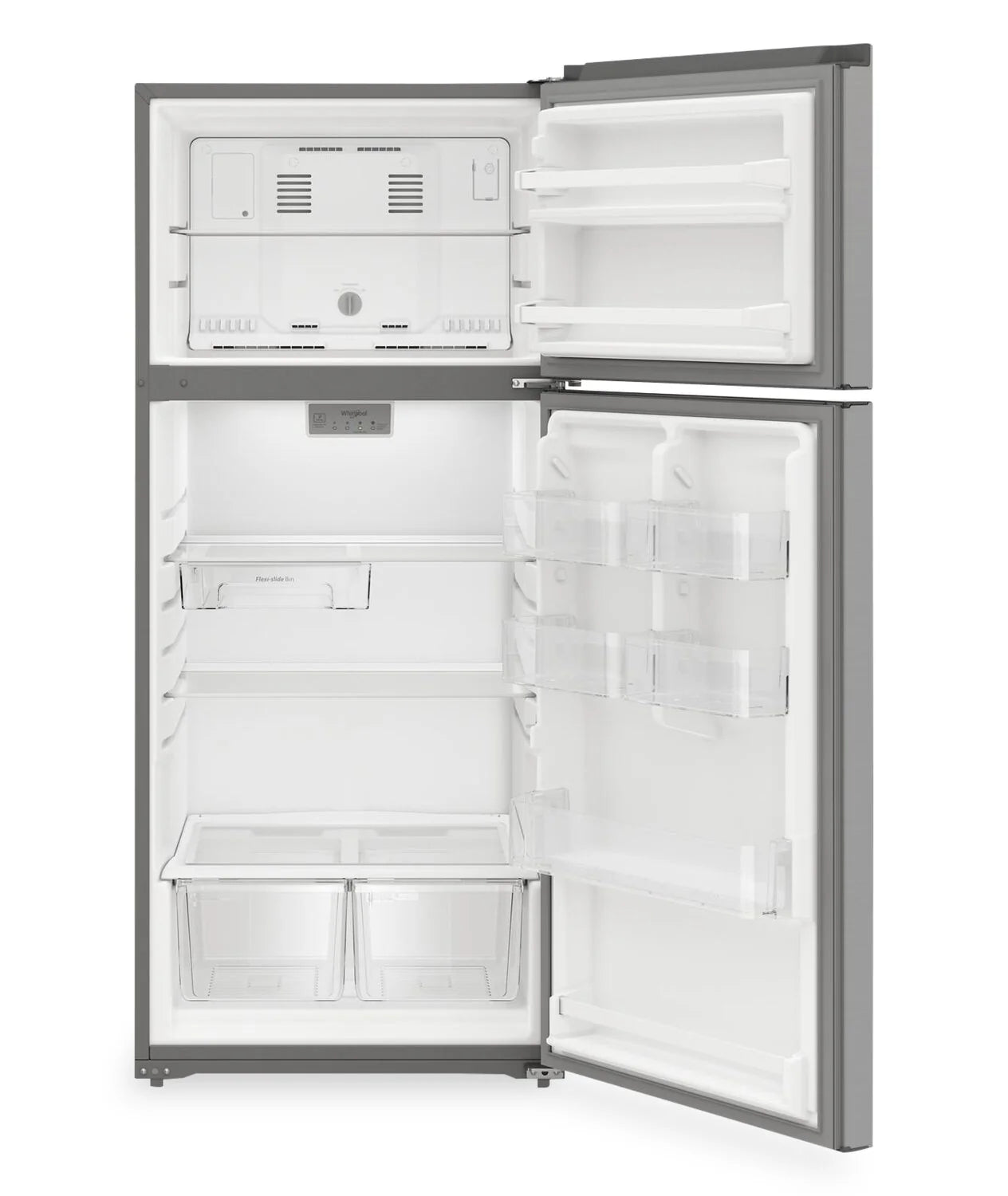 Réfrigérateur Whirlpool WRTX5328PM inox congélateur supérieur 28 po 16,3 pi³