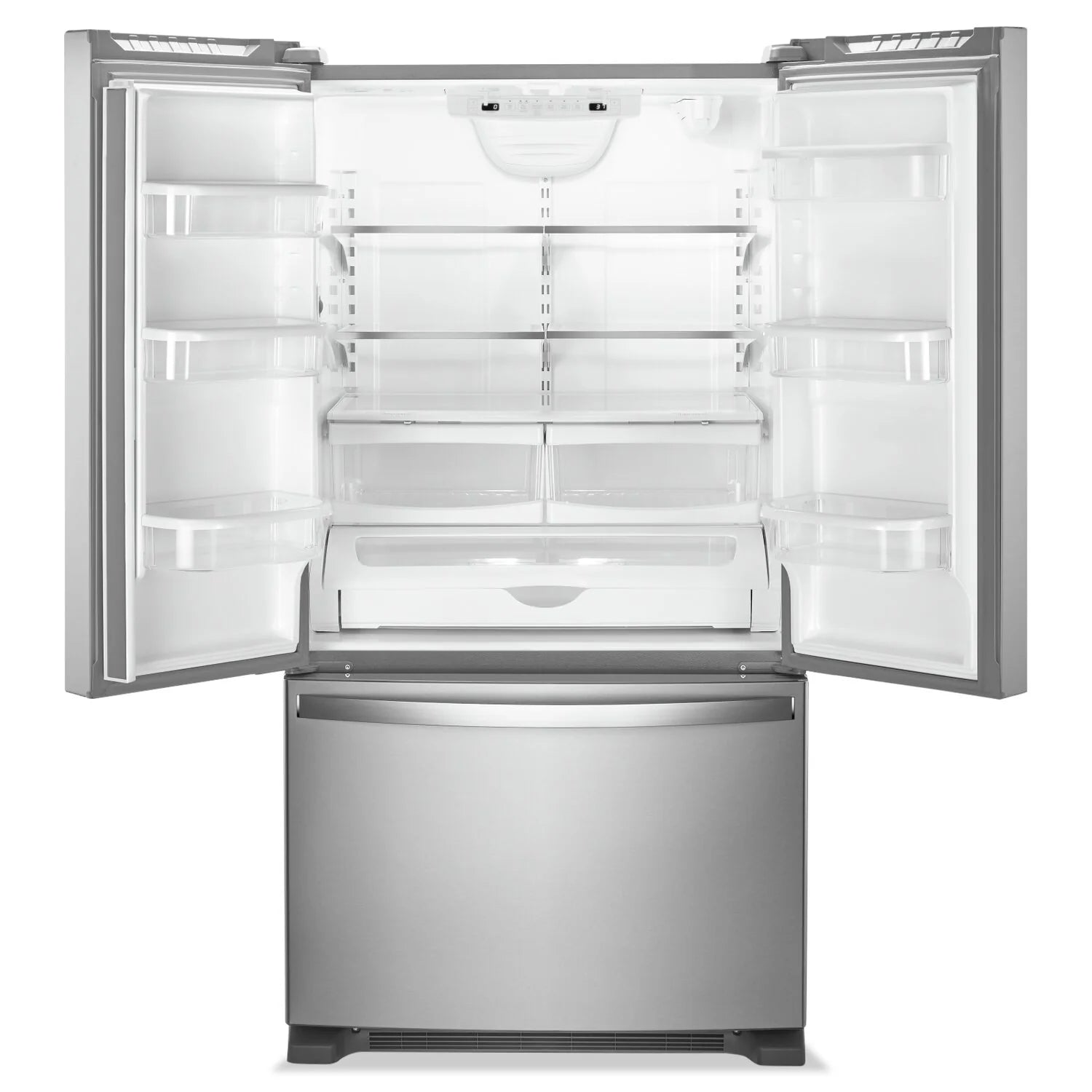 Réfrigérateur Whirlpool 33" 22,1 pi³ Portes Françaises Acier Inoxydable Anti-Trace WRFF5333PZ