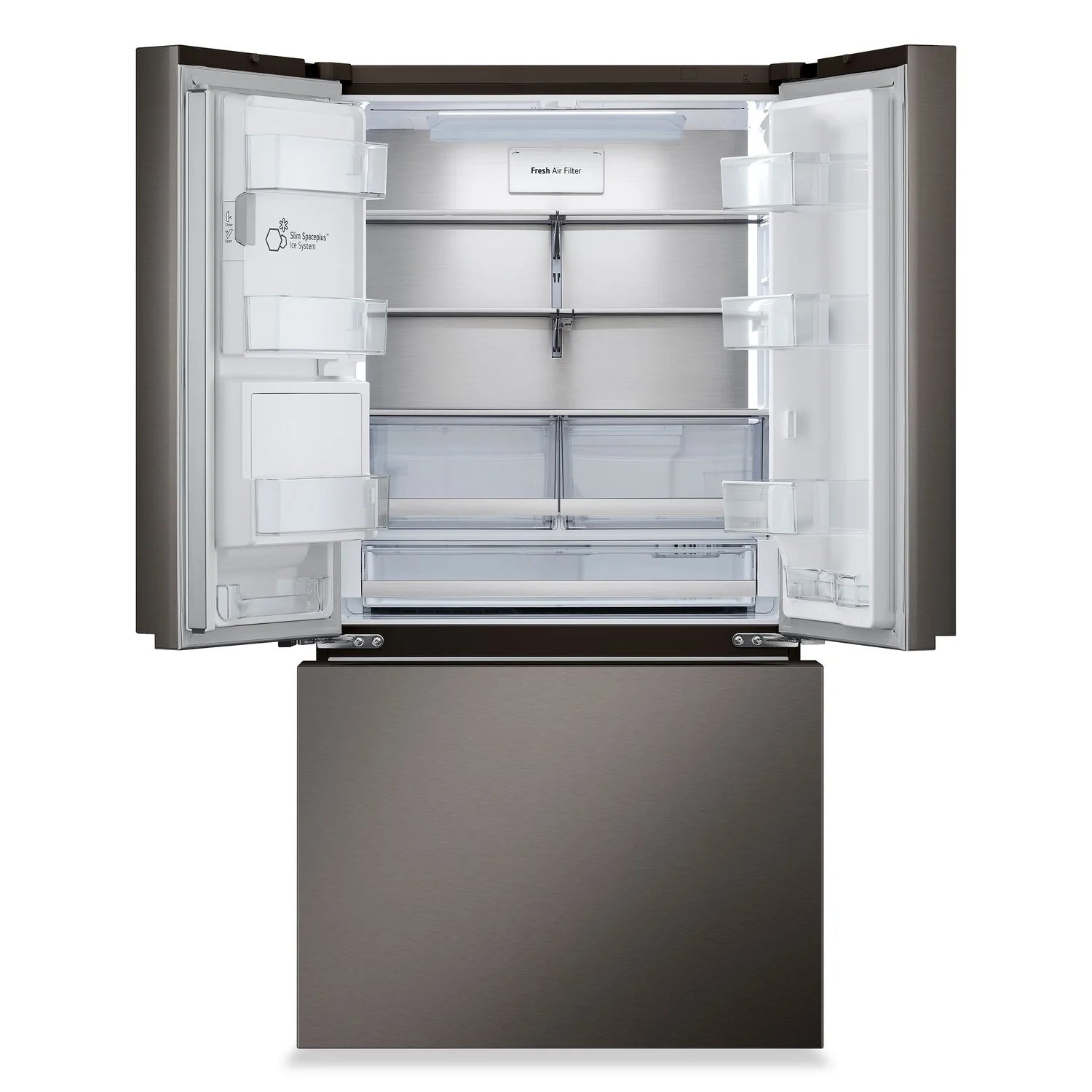 Réfrigérateur LG 26 pi³ Prof. Comptoir Inox Noir 4 Glaces