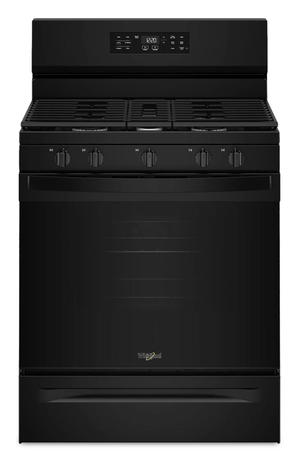 Cuisinière Whirlpool Gaz 5 pi³ Air Fry Noire WFGS4530SB