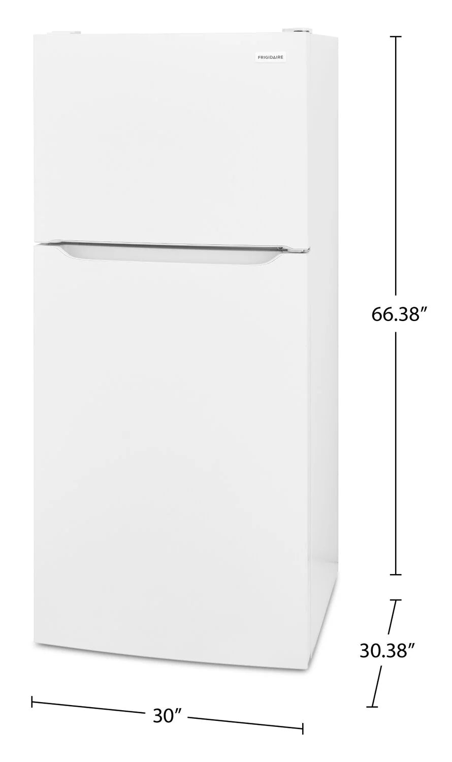 Réfrigérateur Frigidaire 18 pi³ Congélateur Haut 30" Blanc