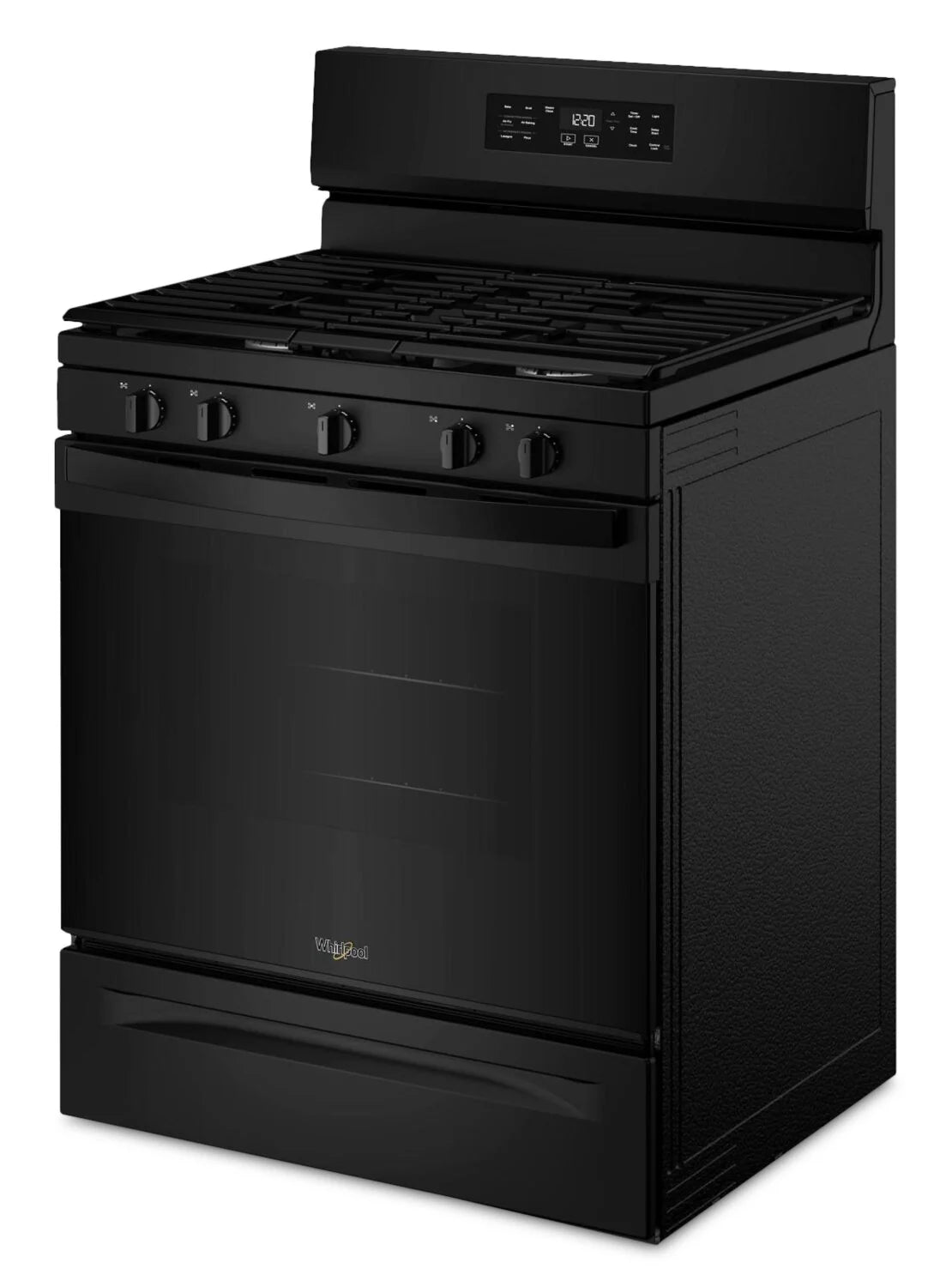 Cuisinière Whirlpool Gaz 5 pi³ Air Fry Noire WFGS4530SB