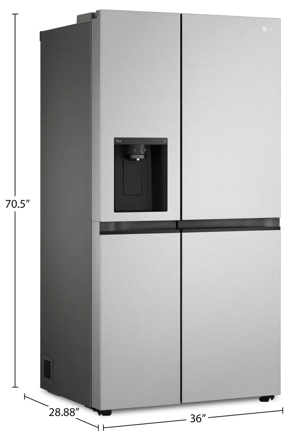 Réfrigérateur LG 23 pi³ Côte à Côte 36" Prof. Comptoir