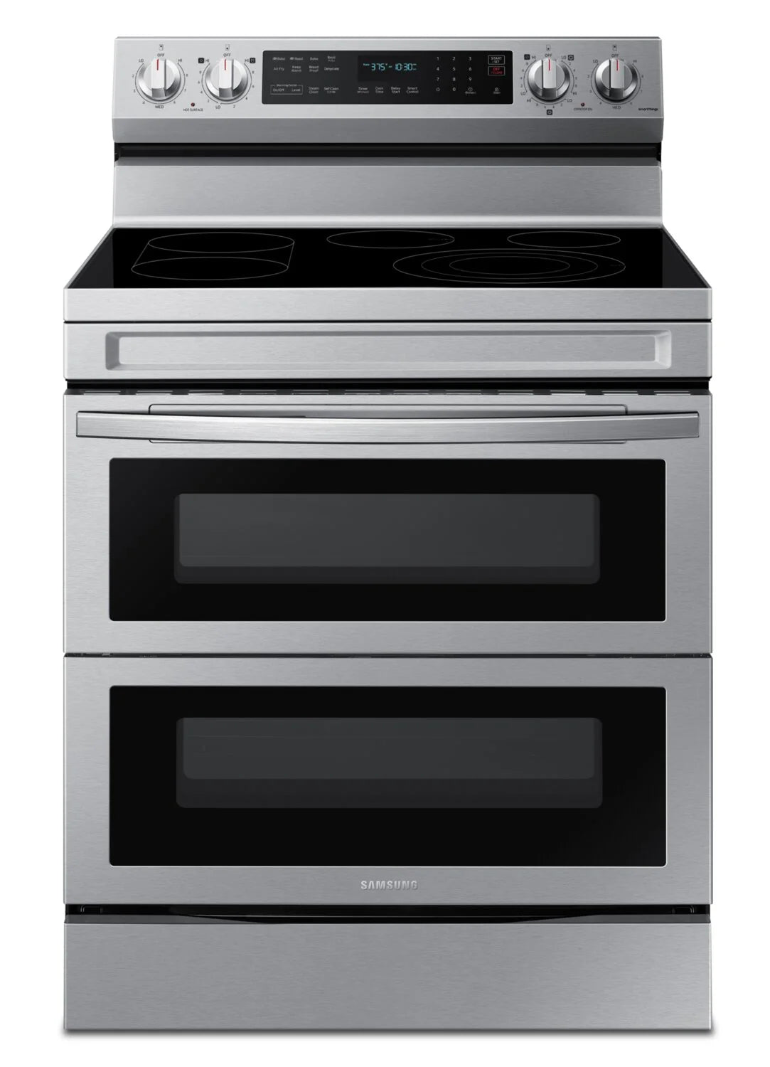 Cuisinière Samsung 30" 6,3 pi³ Élec. Double Four Flex Duo Air Fry Inox NE63A6751SS