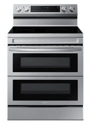Cuisinière électrique double four Samsung 30 po 6,3 pi³ Flex Duo Air Fry inox NE63A6751SS