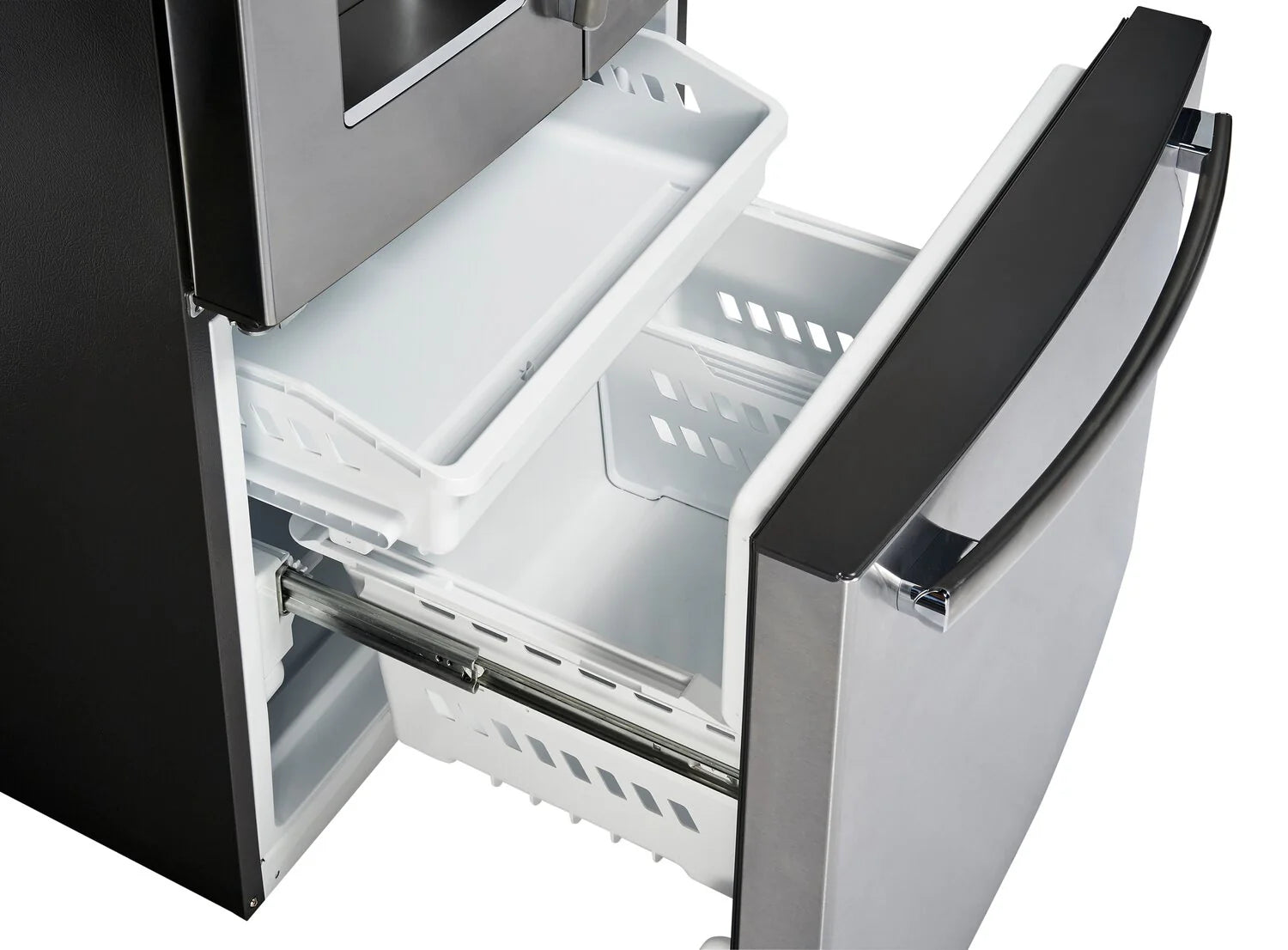 GE 17.5 cu. ft. French Door Refrigerator Stainless Steel 33 in.