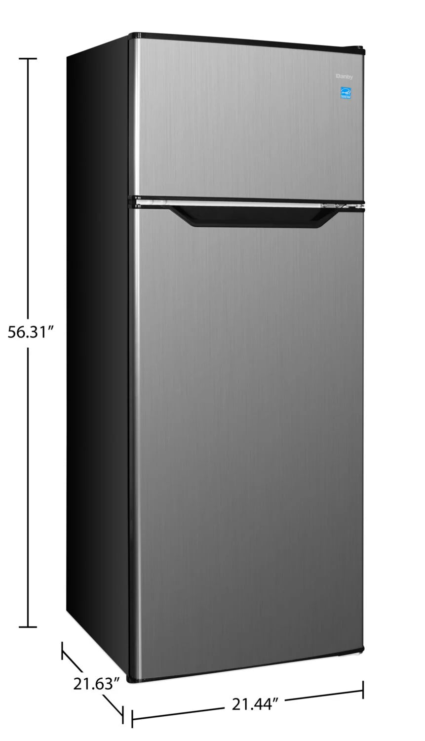 Réfrigérateur Danby 7,4 pi³ Congélateur Supérieur 22" Inox