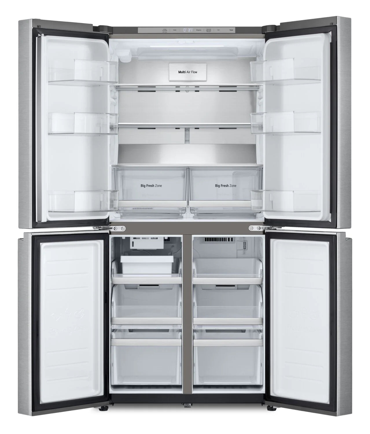 LG 19 cu. ft. 33-inch Counter Depth 4-Door French Door Refrigerator in Stainless Steel