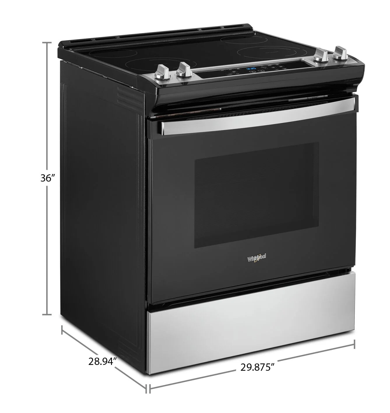 Cuisinière Whirlpool 4,8 pi³ Inox 30 po YWEE515S0LS