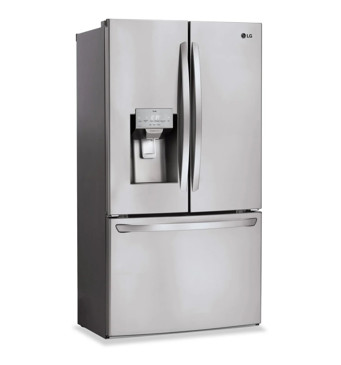 Réfrigérateur LG 36" 27,8 pi³ Portes Françaises Inox Smudge-Proof SlimSpace™ LRFS28XBS
