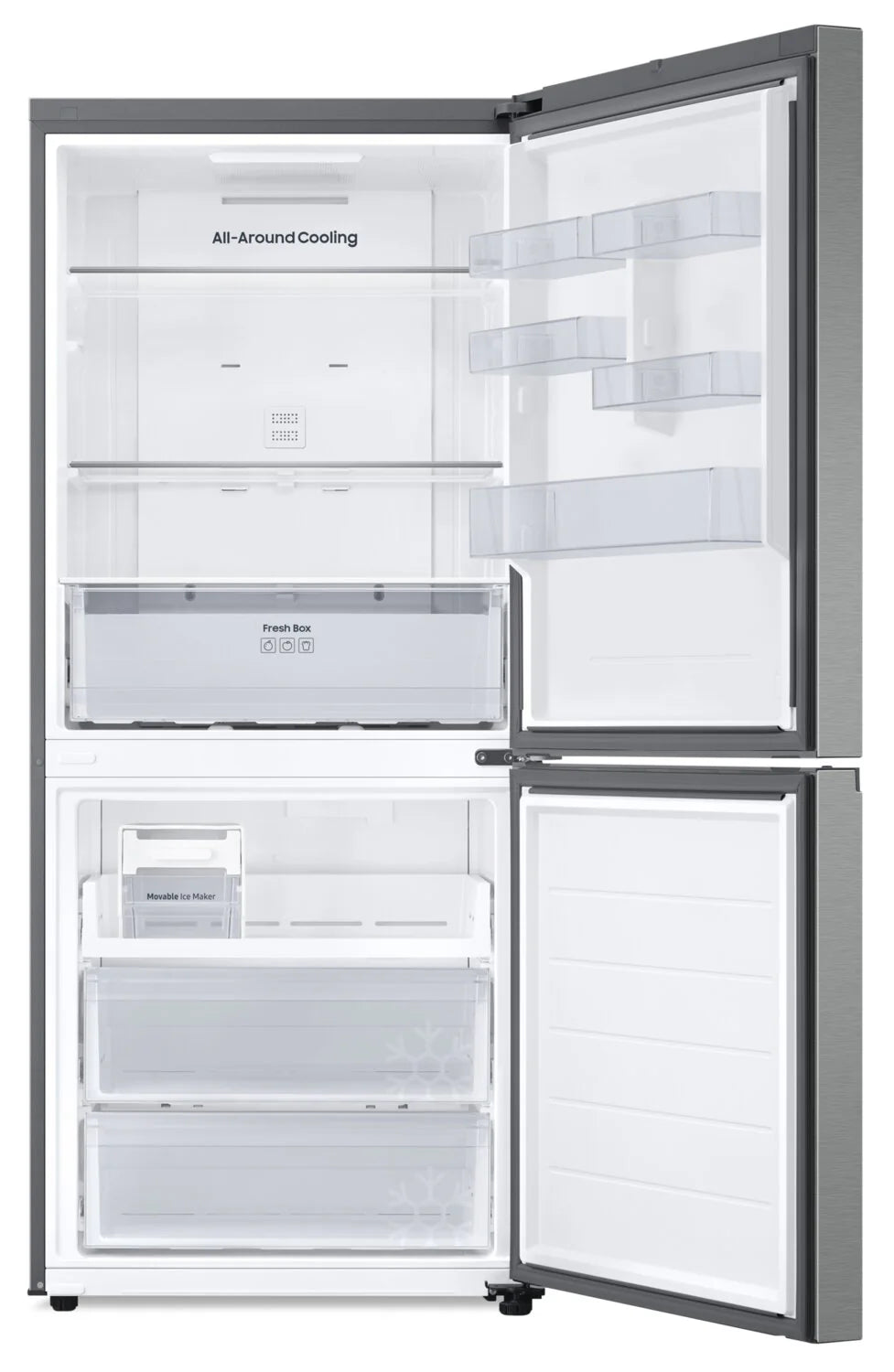 Samsung RB16DG6000SLAA Refrigerator | 30" Bottom Freezer 16 cu ft
