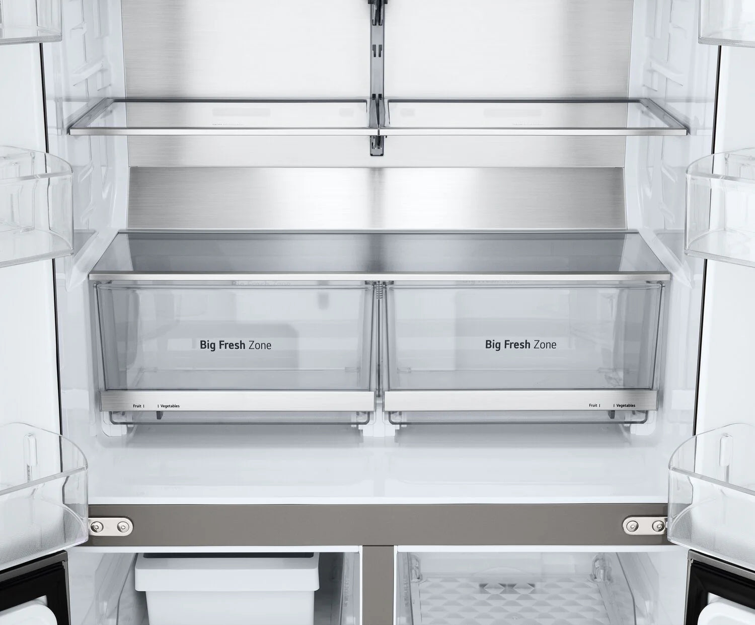 LG 24 cu. ft. 4-Door French Door Counter-Depth Refrigerator in Stainless Steel