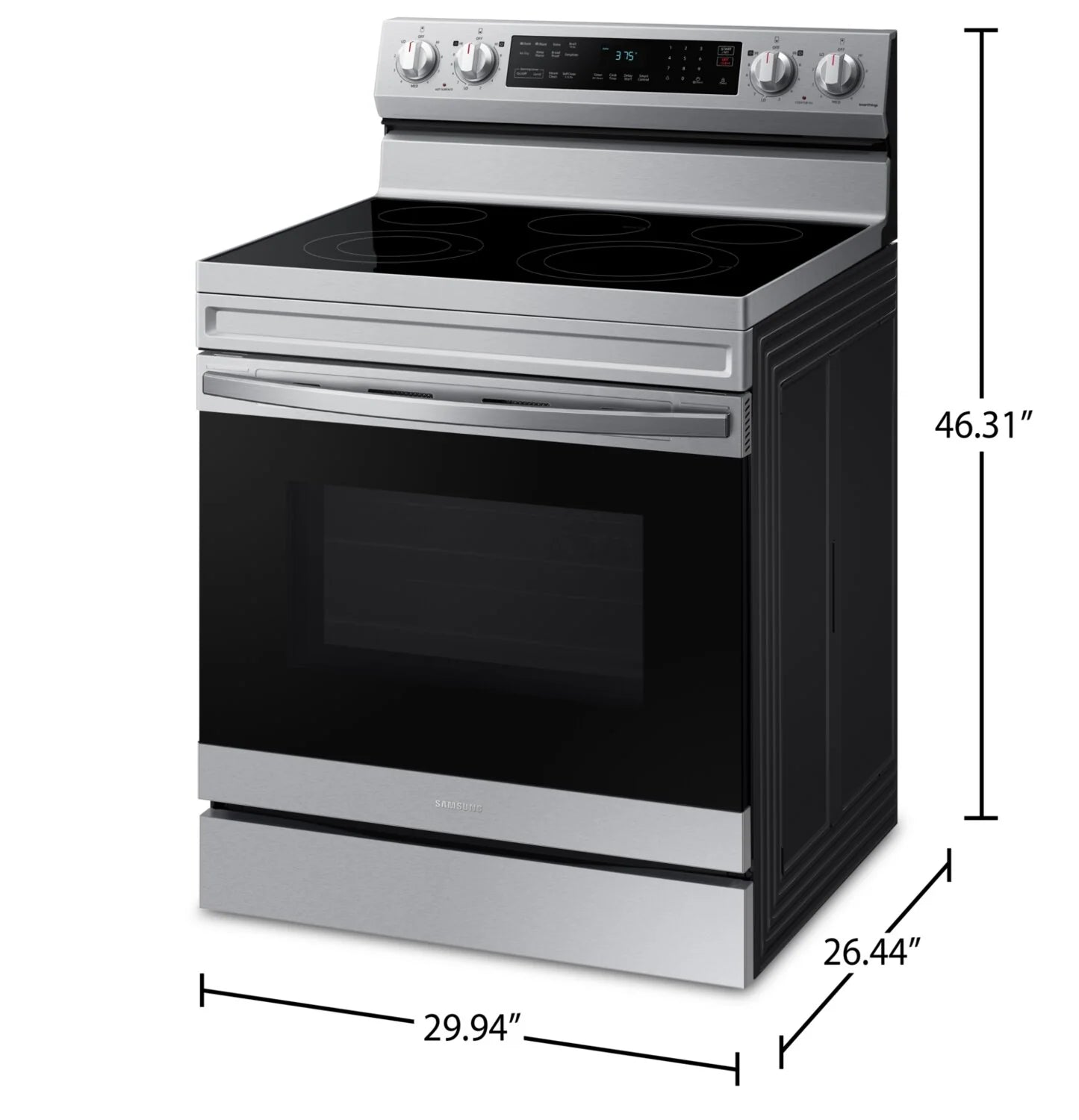 Cuisinière Samsung Élec. 6,3 pi³ Air Fry Inox NE63A6511SS