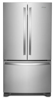 Réfrigérateur Whirlpool 20 pi³ Portes Françaises 36" Inox
