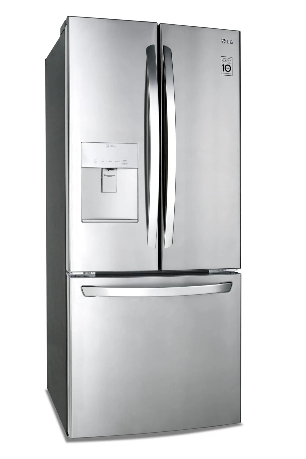LG 30" 21.8 cu. ft. French Door Refrigerator in Stainless Steel with Water Dispenser LRFWS2200S