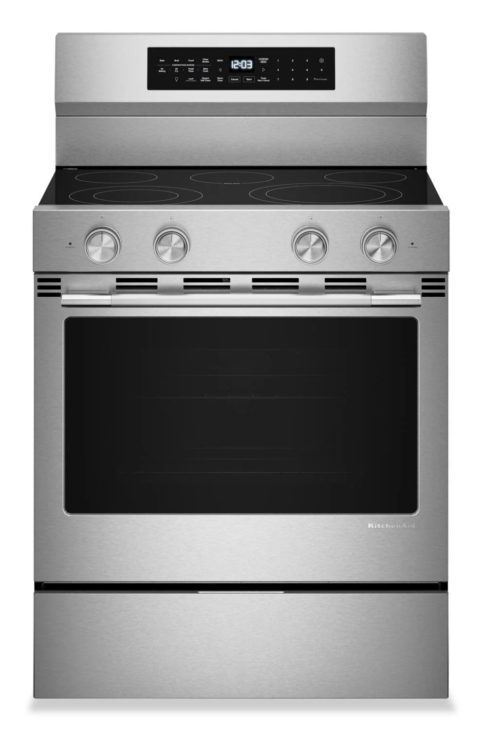 Cuisinière KitchenAid 5,3 pi³ Élec. Inox YKFES530SPS