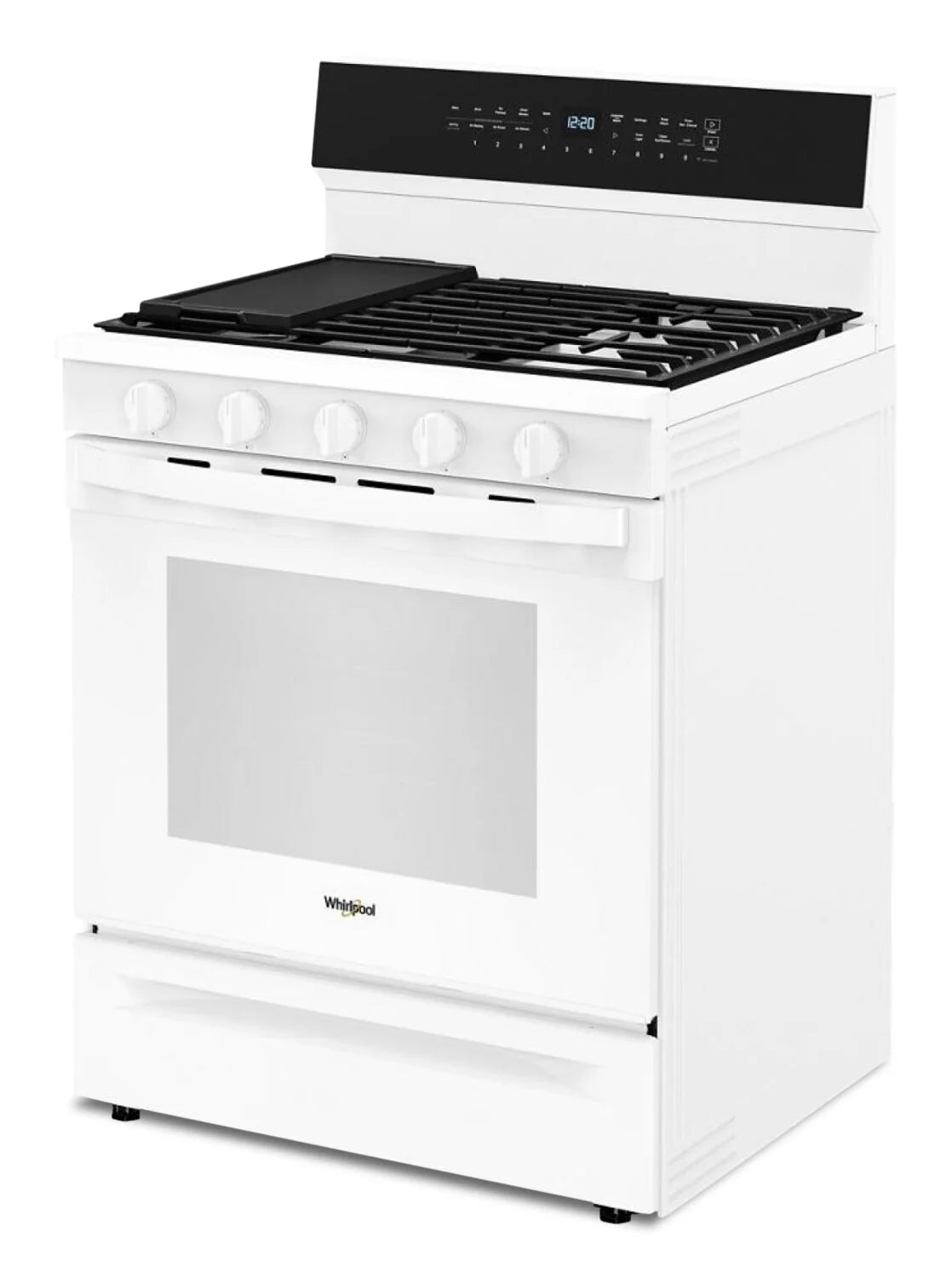 Cuisinière Whirlpool Gaz 5 pi³ Air Fry Blanche WFGS7530RW