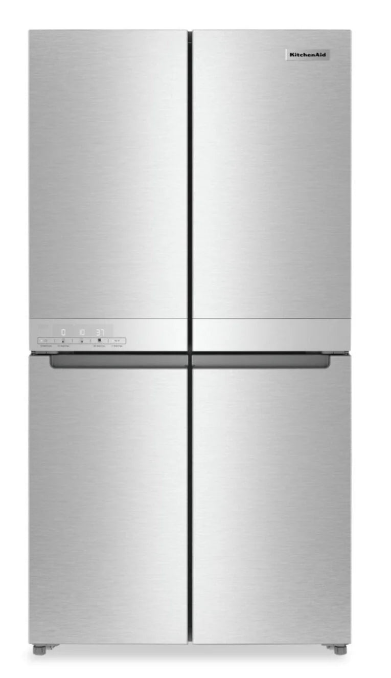 Réfrigérateur KitchenAid 19,4 pi³ 4 Portes Inox 36 po