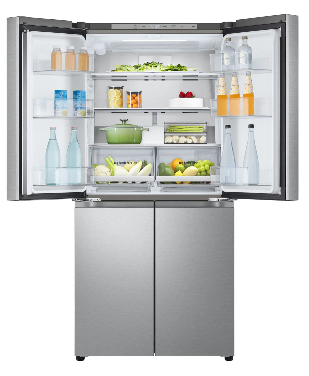 LG 19 cu. ft. 33-inch Counter Depth 4-Door French Door Refrigerator in Stainless Steel