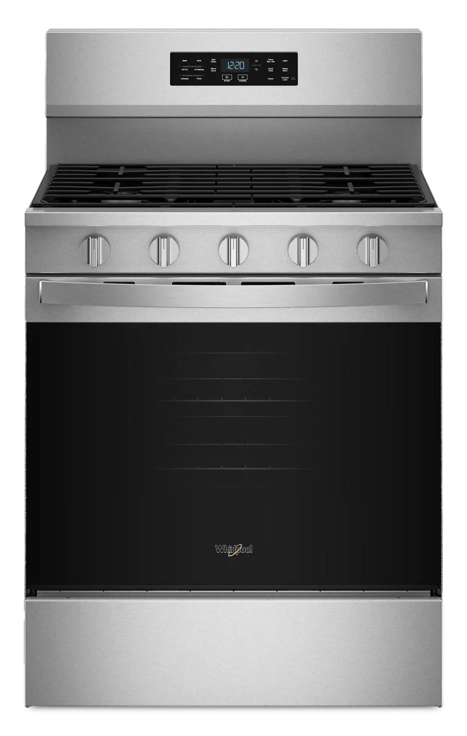 Cuisinière Whirlpool 30" 5 pi³ Gaz Air Fry Intelligente Inox