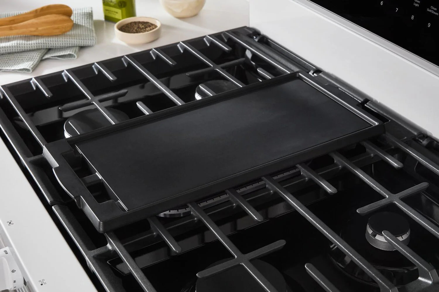 Cuisinière Whirlpool Gaz 5 pi³ Air Fry Blanche WFGS7530RW