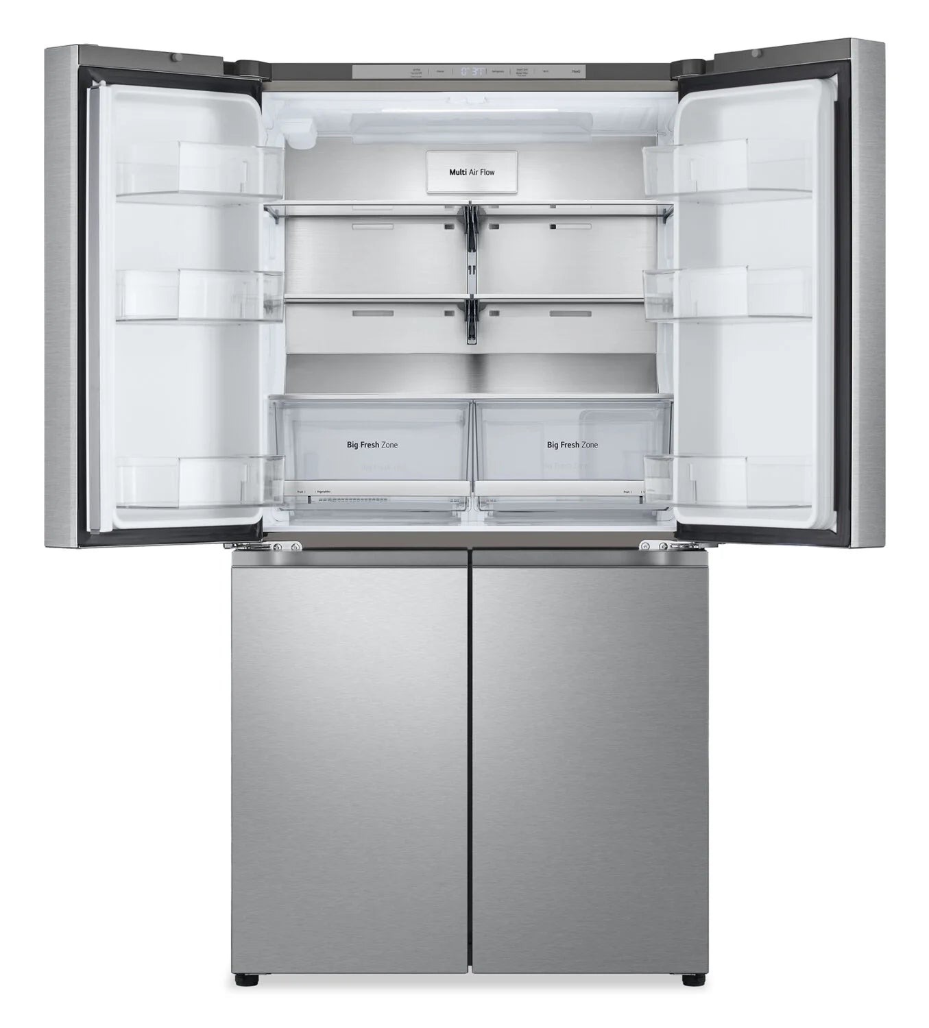 LG 24 cu. ft. 4-Door French Door Counter-Depth Refrigerator in Stainless Steel