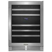 Cellier à vin Whirlpool 24" 46 bouteilles 2 zones Inox Anti-traces WUW55X24HS
