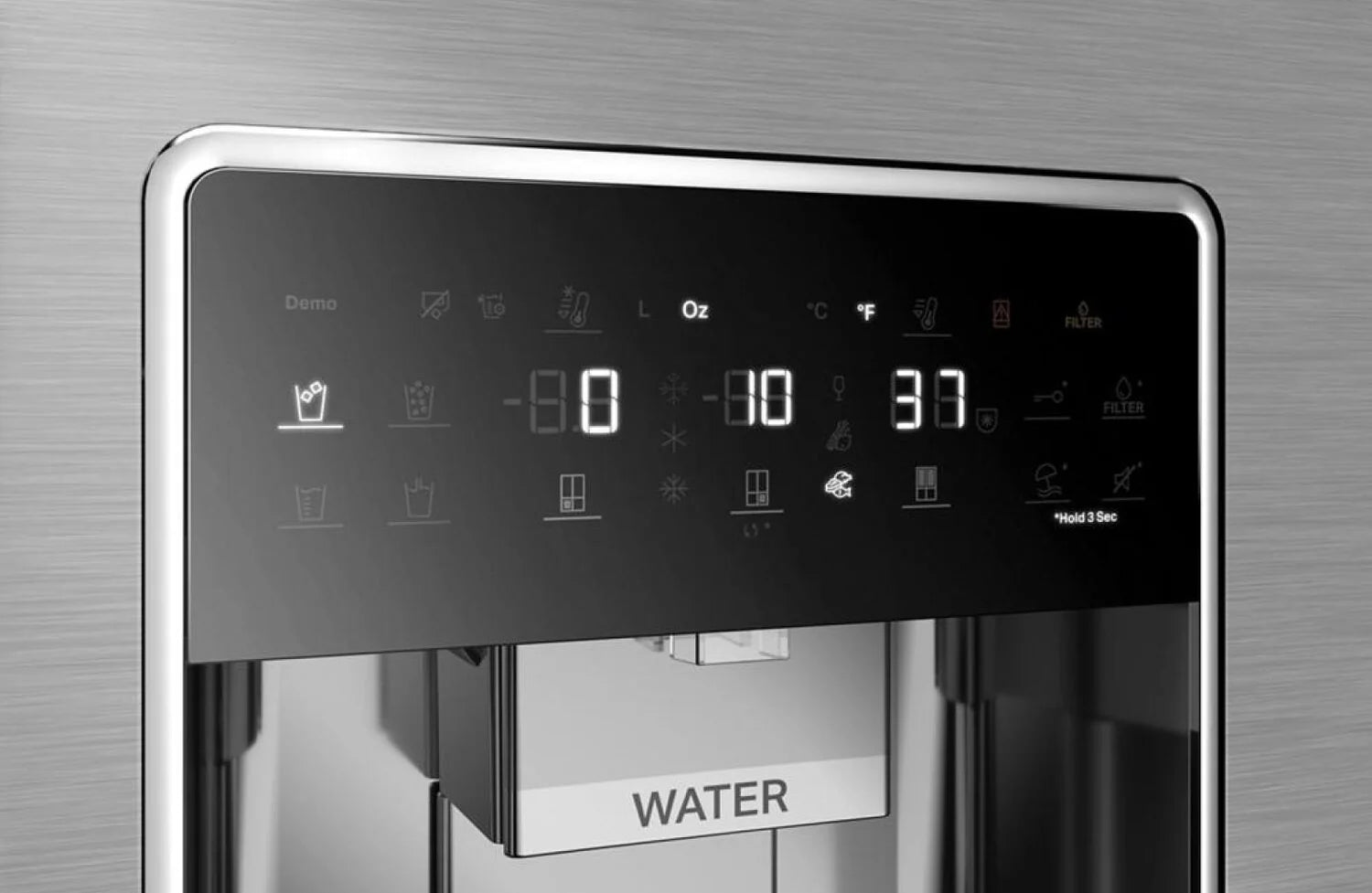 Réfrigérateur Whirlpool 19 pi³ 4 Portes 36" Inox Comptoir