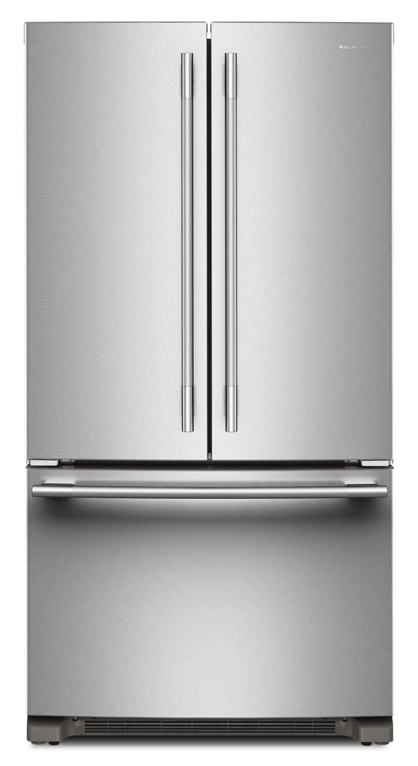 Réfrigérateur KitchenAid 20 pi³ Portes Françaises Inox 36 po