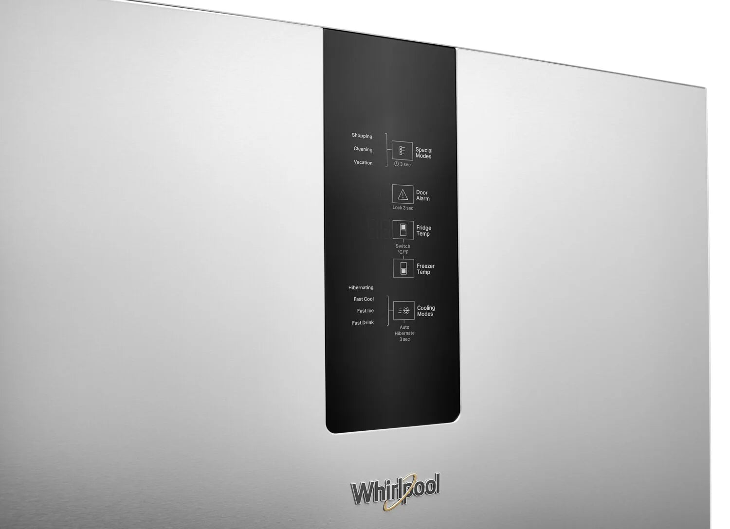 Réfrigérateur Whirlpool 13 pi³ Congélateur Bas 24" Inox