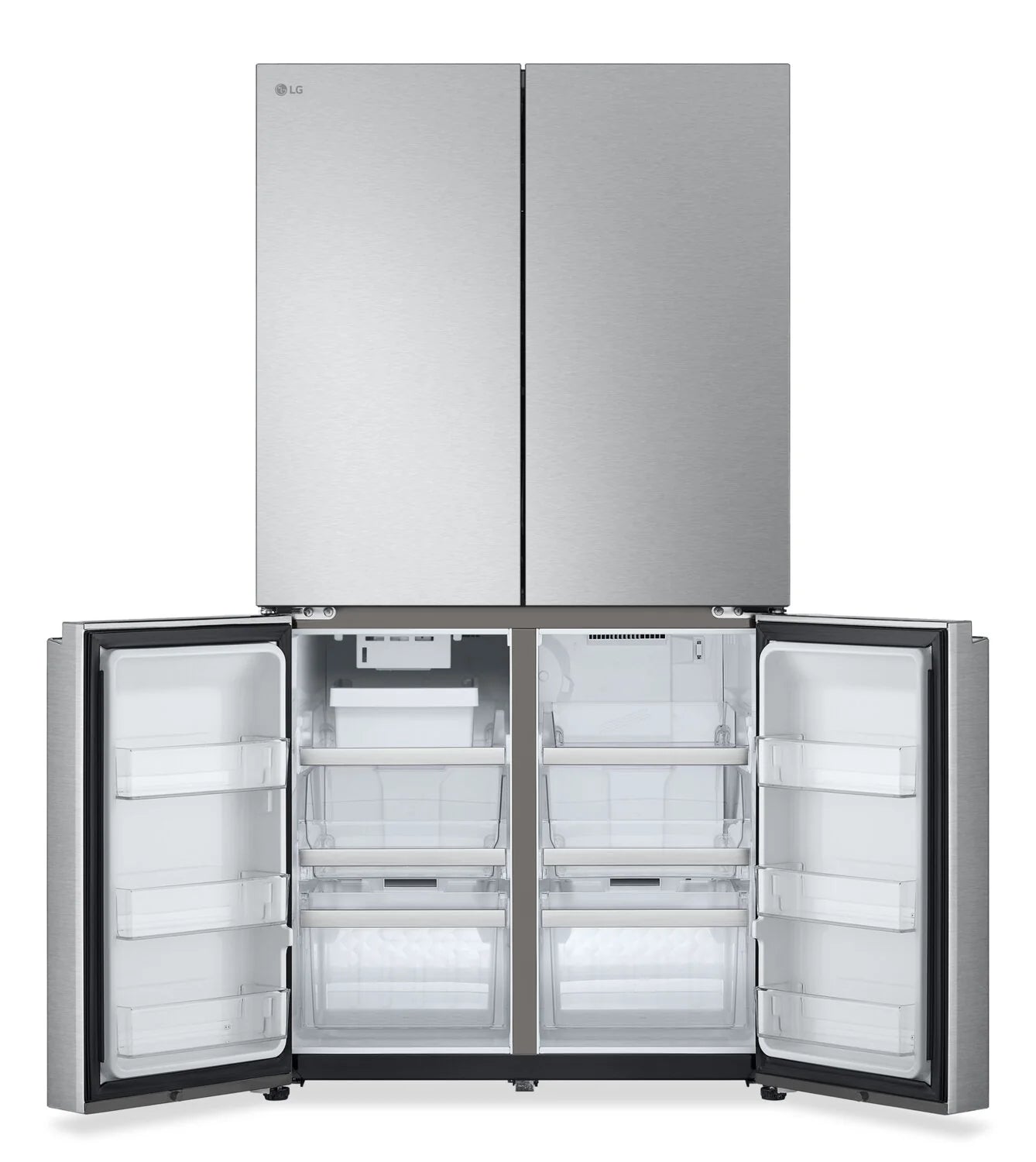 LG 24 cu. ft. 4-Door French Door Counter-Depth Refrigerator in Stainless Steel