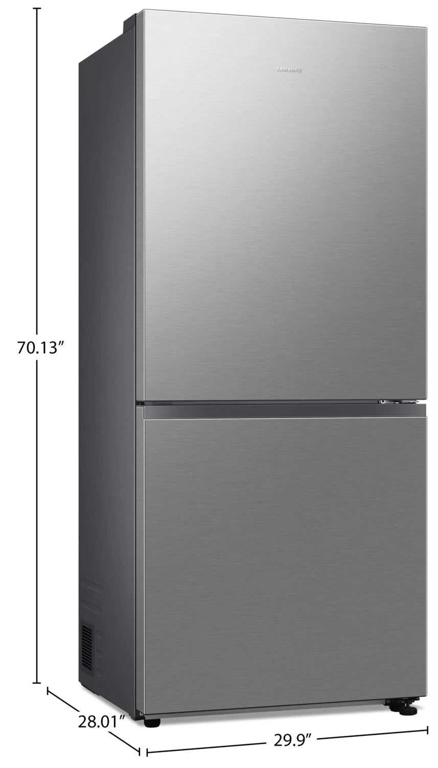 Samsung RB16DG6000SLAA Refrigerator | 30" Bottom Freezer 16 cu ft
