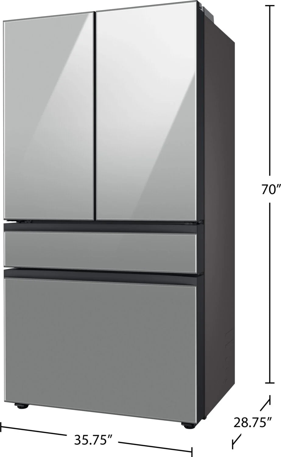 Réfrigérateur Samsung BESPOKE RF23BB8600QLAA | 36 po 4 portes 23 pi³
