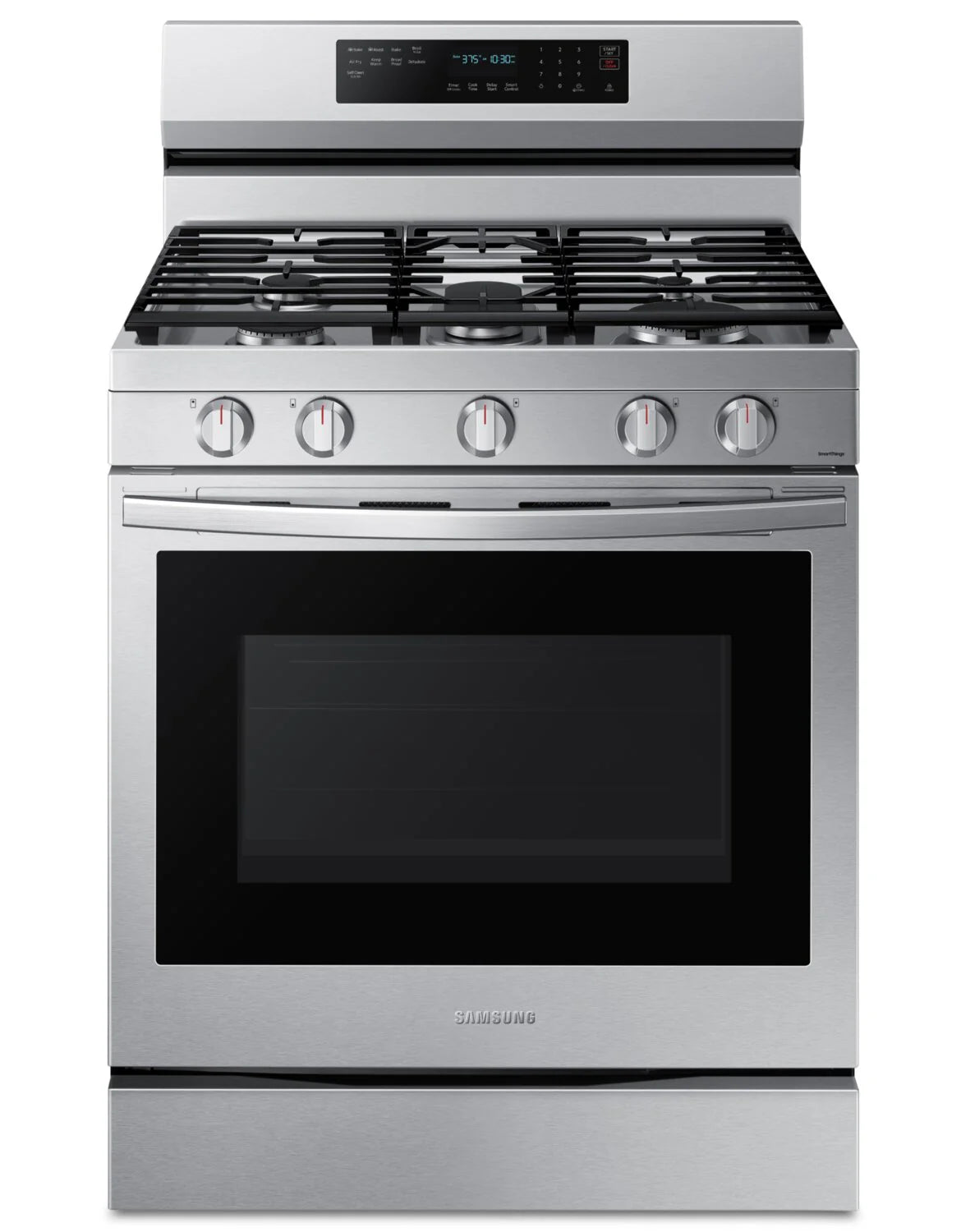 Cuisinière Samsung 30" 6 pi³ Gaz Conv. Véritable & Friture à Air Inox NX60A6711SS
