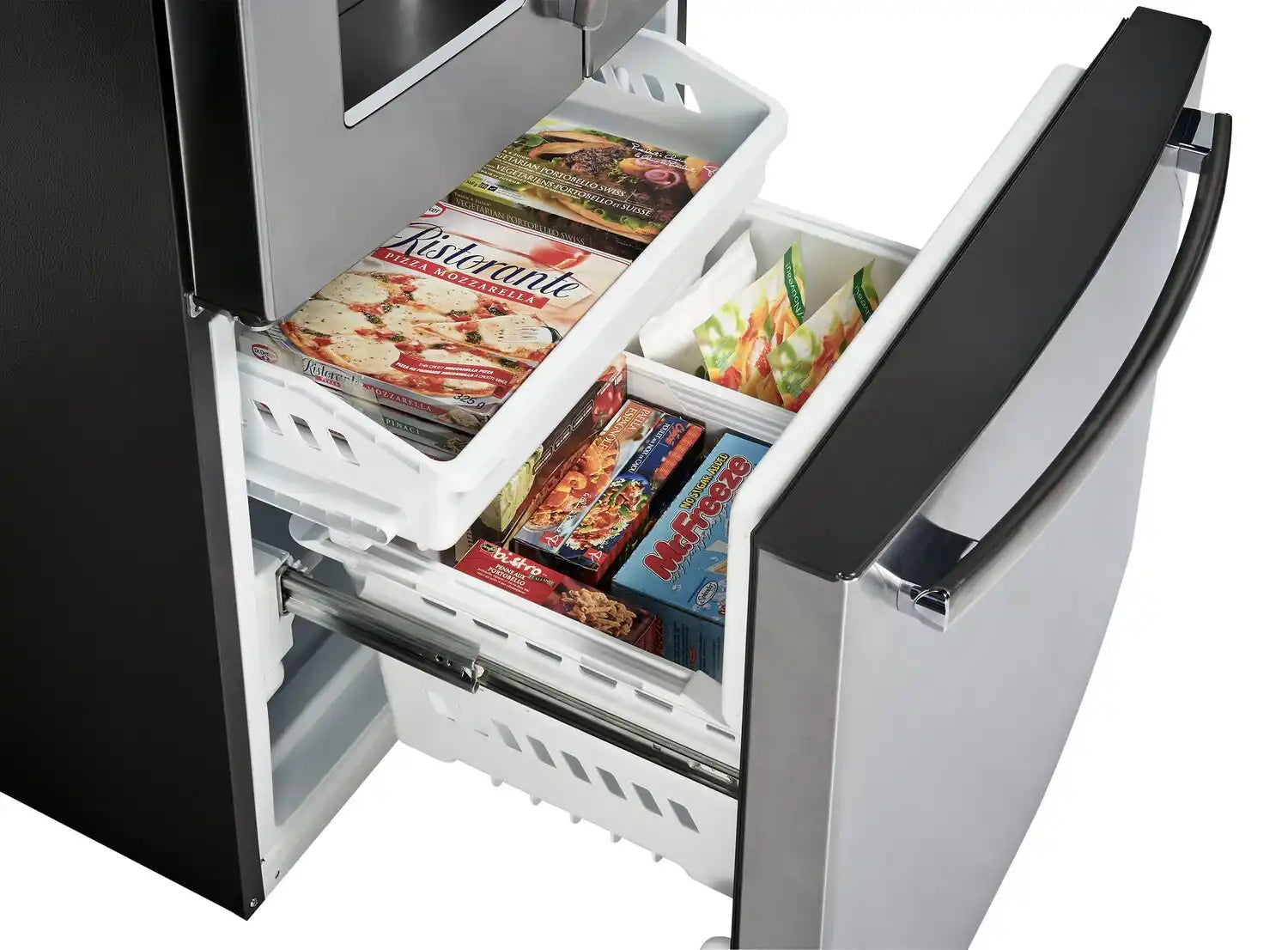 GE 17.5 cu. ft. French Door Refrigerator Stainless Steel 33 in.