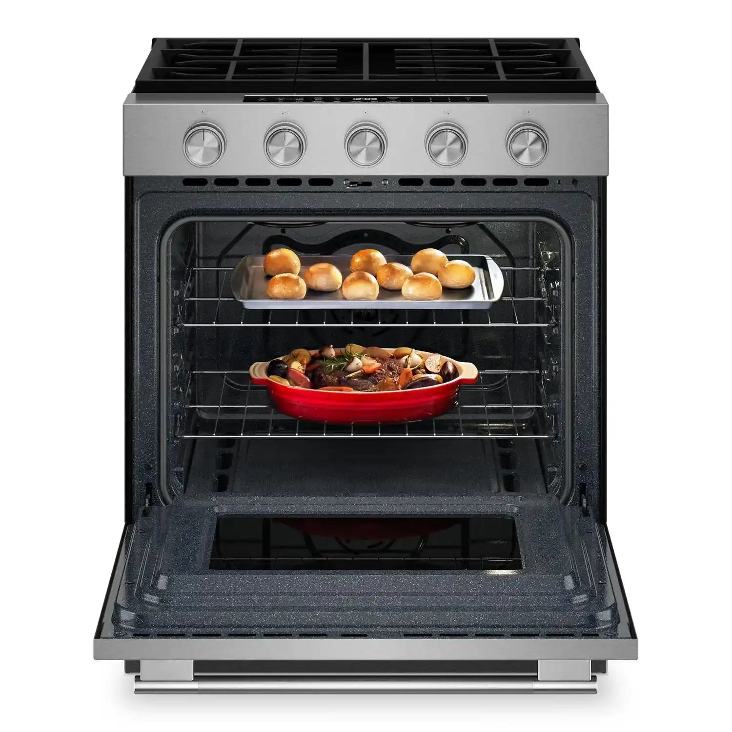Cuisinière encastrable au gaz KitchenAid, 5 pi³, acier inoxydable KSGS330SPS
