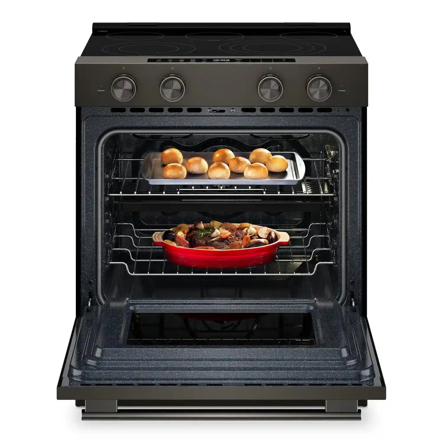 Cuisinière électrique intelligente KitchenAid 30 po 5,3 pi³ genièvre